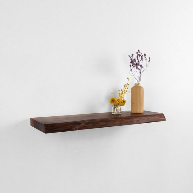 Poliță floating lemn masiv 4 cm - raft minimalist cu prindere ascunsă - ATP Wood