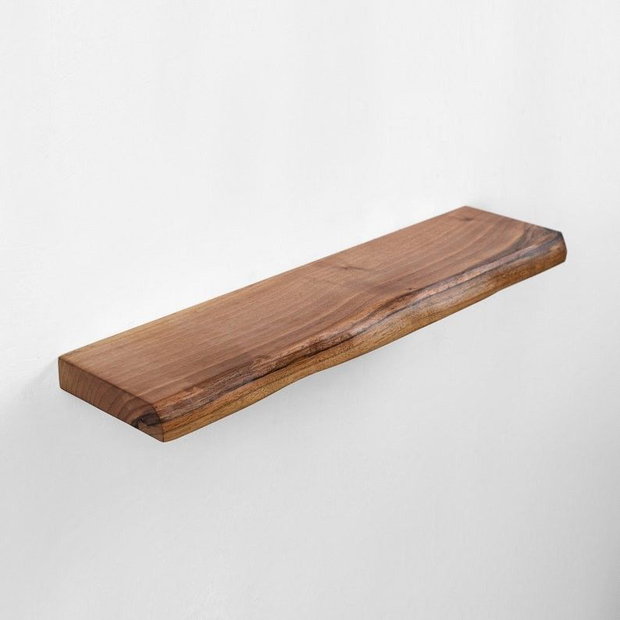 Poliță floating lemn masiv 4 cm - raft minimalist cu prindere ascunsă - ATP Wood