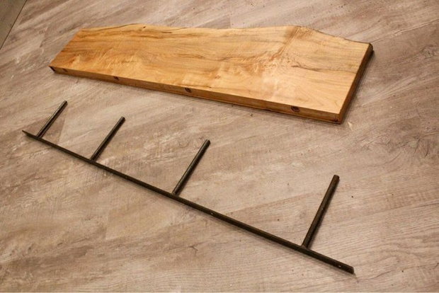 Poliță floating din lemn masiv prindere ascunsă - raft perete modern - ATP Wood