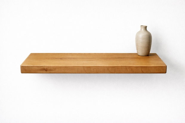 Poliță lemn masiv stejar 60x20x4 cm - raft perete gros - design natural - ATP Wood
