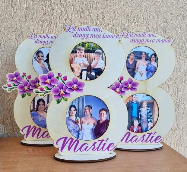 Cadou personalizat 8 Martie color - mesaj si poze