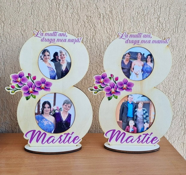 Cadou personalizat 8 Martie color - mesaj si poze