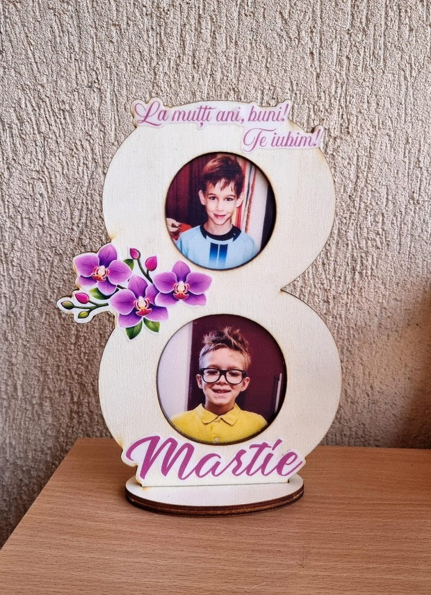 Cadou personalizat 8 Martie color - mesaj si poze