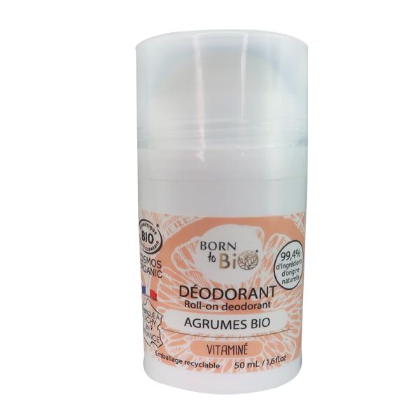 Deodorant Roll-on Bio cu Citrice - Born to Bio Roll-on Deodorant, 50ml