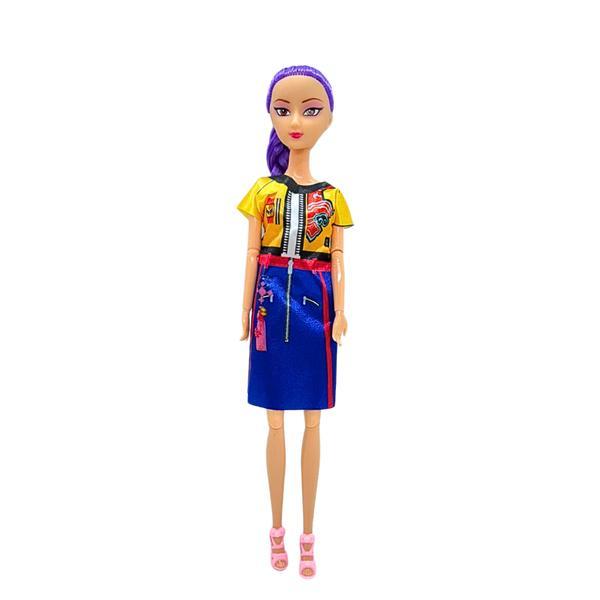 Păpușă K-Pop Rumi Fashion Girls, 30 cm, Rochiță Colorată, Articulații Mobile, Păpușă Fashion