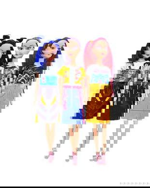 Set 3 Păpuși K-Pop Fashion Girls &ndash; Zoey, Rumi și Mira, 30 cm, Rochii Fashion, Articulații Mobile,