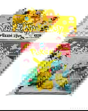 Puzzle Magnetic Pokemon, 16 Cuburi 3x3 cm, Joc Educativ cu Tablă și Marker, Puzzle pentru Copii