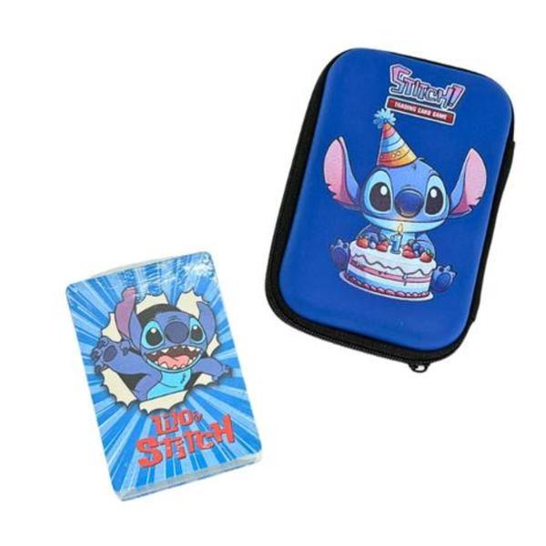 Cărți de Joc Stitch, Set 45 Cărți de Joc pentru Copii, Pachet Cartonașe cu Husă