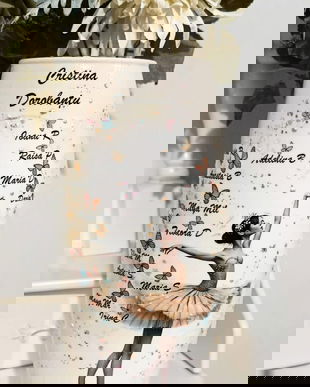 Vază personalizată  cadou special pentru profesoara de dans