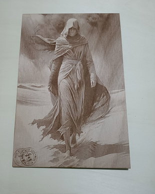"Umbra Nisipurilor Eterne" - Gravură Laser pe Lemn, Artă Fantasy Mistică (Evocă mister și aventură, perfect pentru fani de sci-fi/fantasy