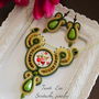 Set soutache galben-oliv