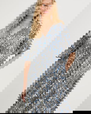 Weekend Max Mara rochie din bumbac FUOCO