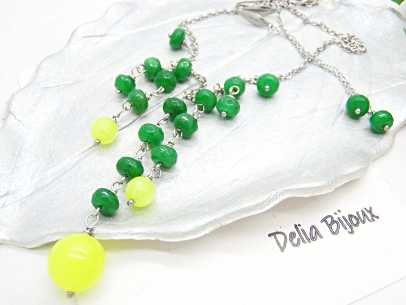 Set de bijuterii handmade unicat agate si jad (cod1403)