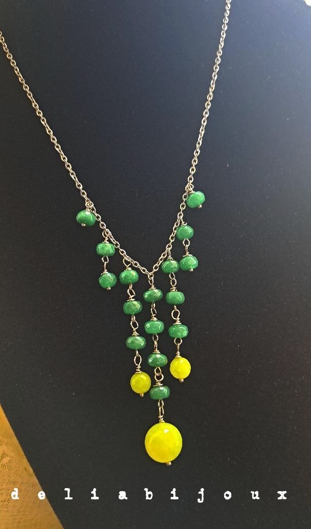 Set de bijuterii handmade unicat agate si jad (cod1403)