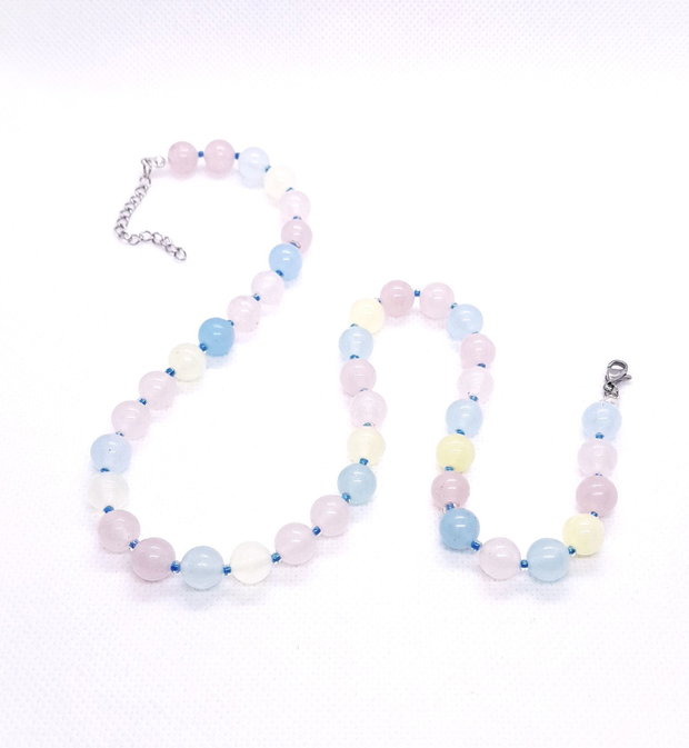 Colier din agate multicolore