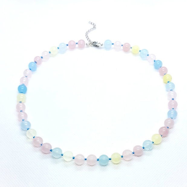 Colier din agate multicolore