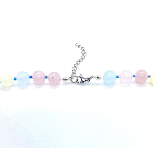 Colier din agate multicolore