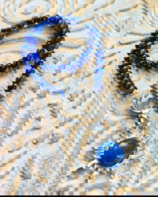 Bratara soare lapis lazuli