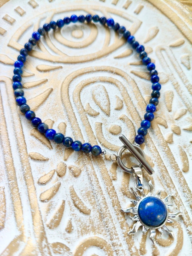 Bratara soare lapis lazuli