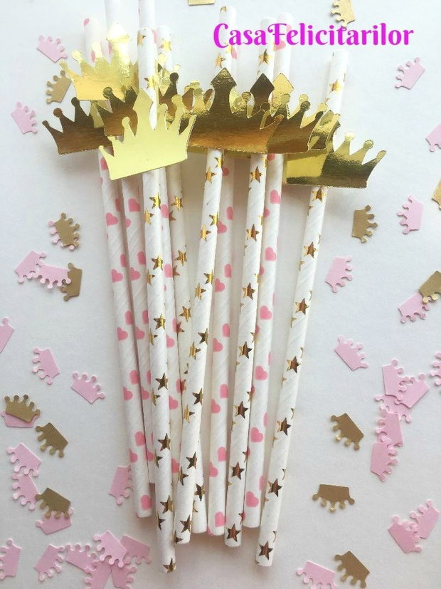 Paie decorate cu decupaj coroniță prințesă