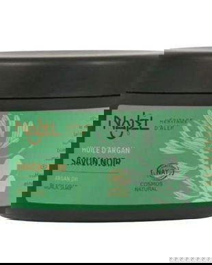 Sapun Negru de Alep Exfoliant cu Ulei de Argan, fara Parfum - Najel Argan Oil Black Soap, 180 g
