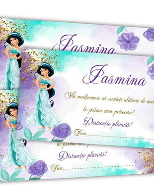 Plicuri bani botez fetițe Prințesa Jasmine