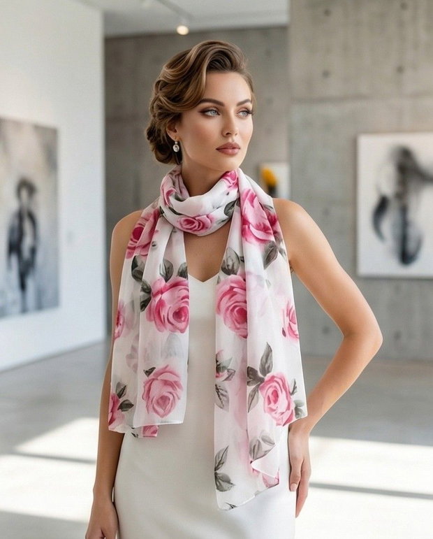 Eșarfa PINK ROSES