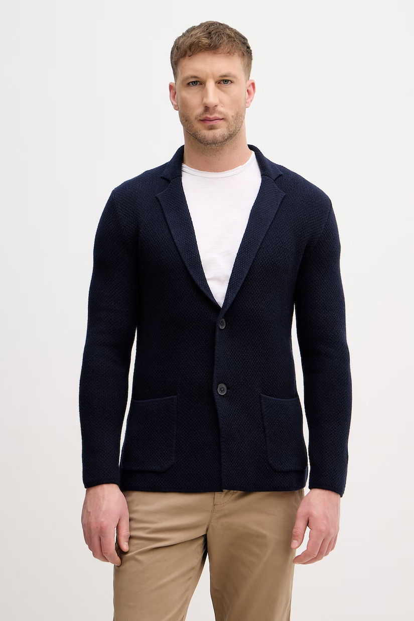 United Colors of Benetton sacou la un rând pentru bărbați, din amestec de lână