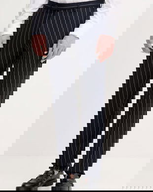 United Colors of Benetton pantaloni de costum pentru bărbați, cu vâscoză