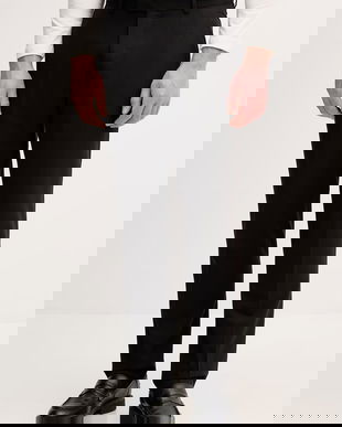 Sisley pantaloni carrot pentru bărbați, cu adaos de lână