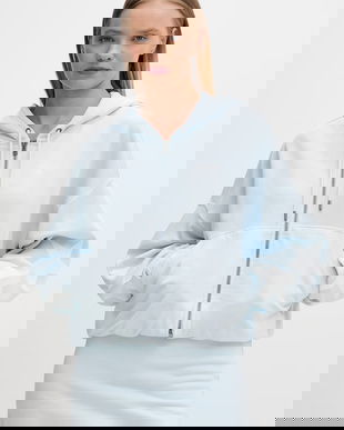 Guess Jeans hanorac cu fermoar și glugă pentru femei, din bumbac