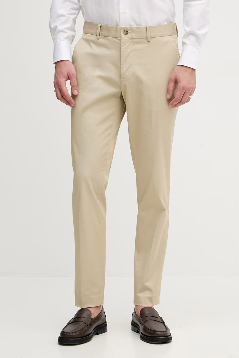 Sisley pantaloni chinos pentru bărbați, din bumbac cu elastan