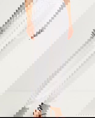 Fracomina pantaloni palazzo pentru femei, cu amestec de in