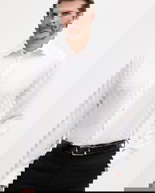 Eton cămașă pentru bărbați, din bumbac