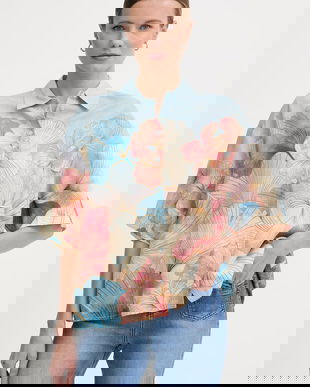 Gaudi cămașă pentru femei, cu adaos de in