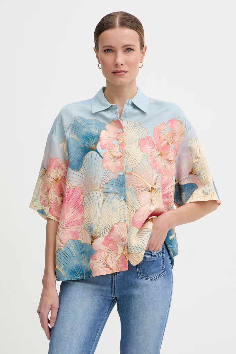 Gaudi cămașă pentru femei, cu adaos de in