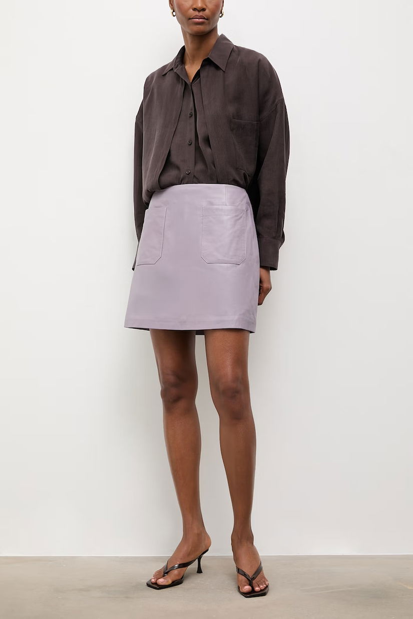 Answear.LAB fustă din piele ANNA Unscripted Collection