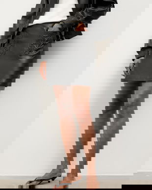 Answear.LAB fustă din piele ANNIE Unscripted Collection