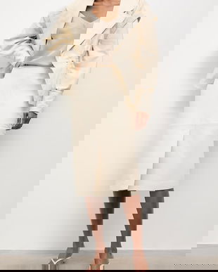 Answear.LAB fustă cu crăpătură, din piele SORA Unscripted Collection