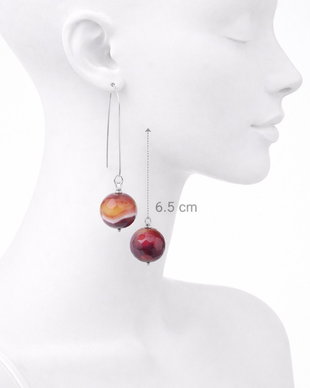 Cercei lungi cu agat natural fațetat (cod1404)