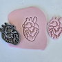 Decupator inimă anatomică cu plante | Cutter polymer clay | Unealtă pentru bijuterii handmade