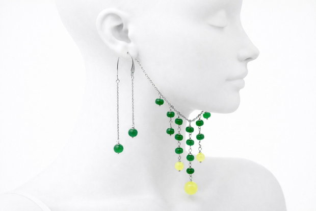 Set de bijuterii handmade unicat agate si jad (cod1403)