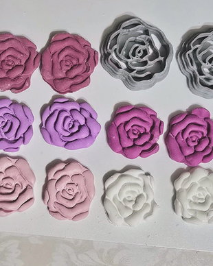 Decupator trandafir pentru FIMO | Polymer clay cutter | Unealtă bijuterii handmade