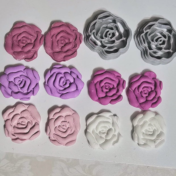 Decupator trandafir pentru FIMO | Polymer clay cutter | Unealtă bijuterii handmade