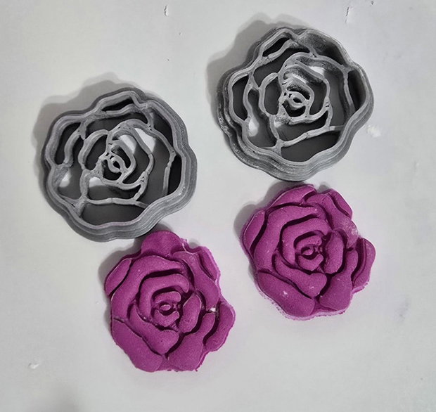 Decupator trandafir pentru FIMO | Polymer clay cutter | Unealtă bijuterii handmade
