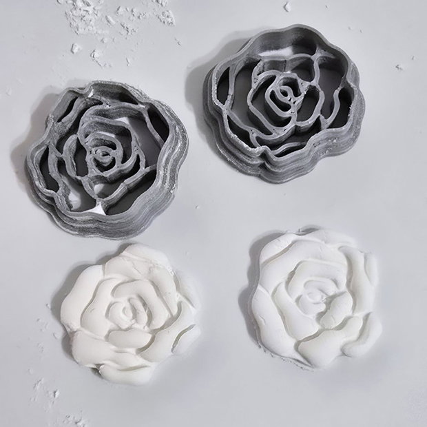 Decupator trandafir pentru FIMO | Polymer clay cutter | Unealtă bijuterii handmade