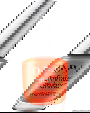 Lac de Unghii cu Efect de Gel - OPI Infinite Shine, The New OPIcons Collection, nuanta Shock Em Orange, 15 ml