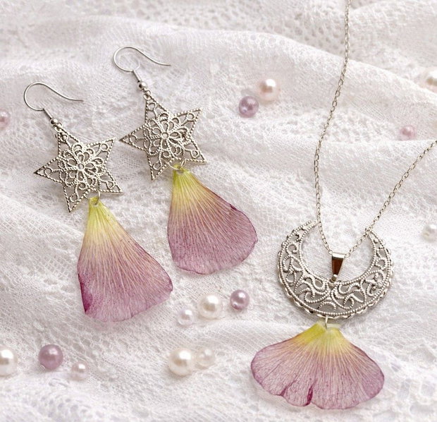 Set bijuterii Trandafiri petale 01881