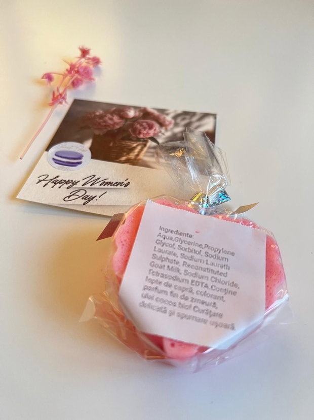 Săpun handmade inimă - cadou romantic cu parfum dulce