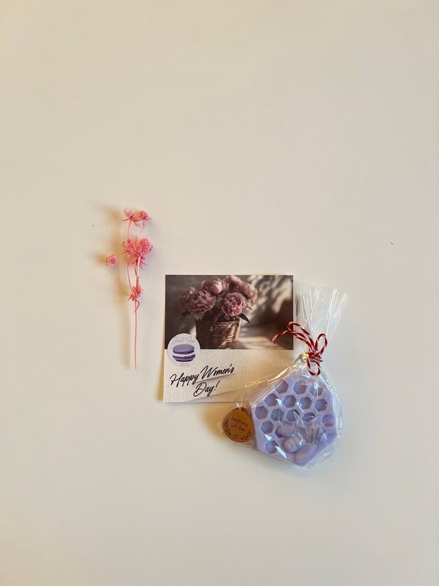 Săpun handmade lavandă - lavender soap fagure, relaxare și calm într-o formă unică